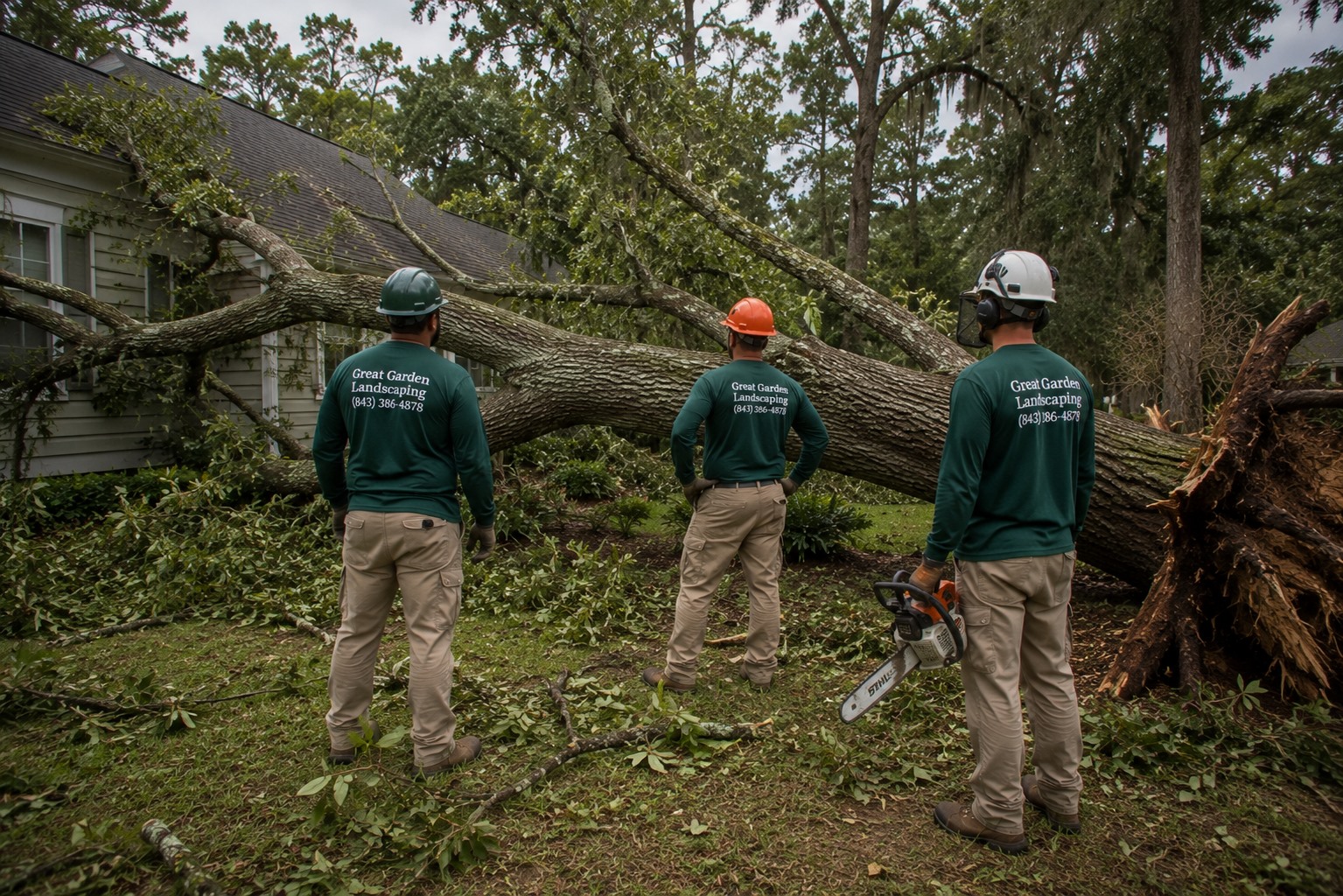 Dealing with fallen trees after storms in Johns Island SC